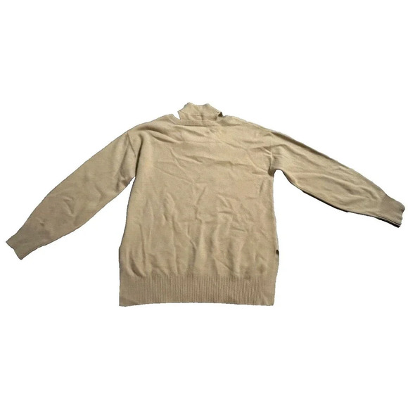 naadam cashmere Mock Cut Turtle Neck Preppy Designer 100% Cashmere Sweater  Smal - Picture 6 of 13
